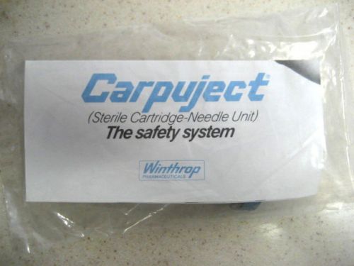CARPUJECT Syringe    2049-02    BRAND NEW    Sealed Package  Reduced Shipping