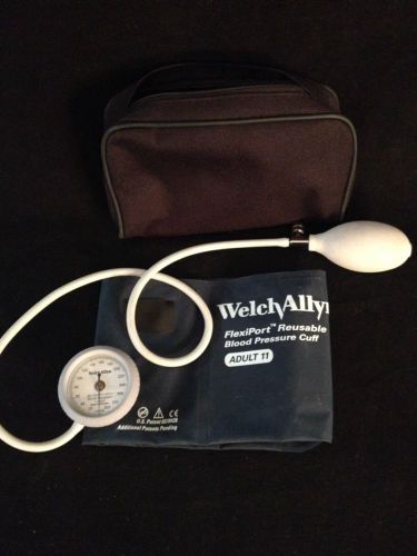Welch allyn flexiport pressure cuff sphygmomanometer aneroid &amp; case ds44 sz. 11 for sale