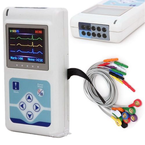 Brand New LCD 3-Channel ECG Holter System Recorder/Analyzer ABPM + software FDA