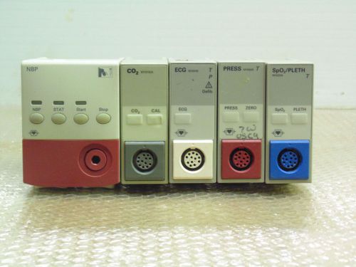 Lot of 25: HP Philips Agilent Module, ECG, C02, SpO2/Pleth, Press