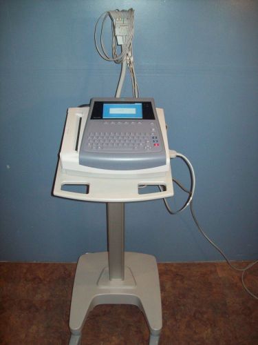 GE Mac 1600 EKG with Cart, LAN to Muse, and Leads