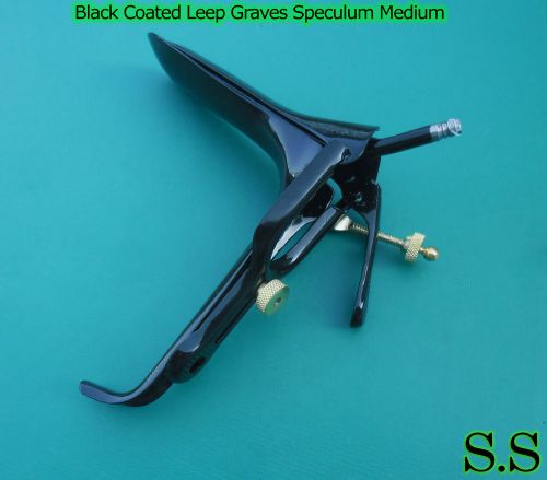 Black Coated Leep Graves Speculum Medium Ob/Gyneclogy Instruments