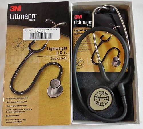 3M Littmann Lightweight II SE Stethoscope - Black Tube, Medical Supply, 28&#034;