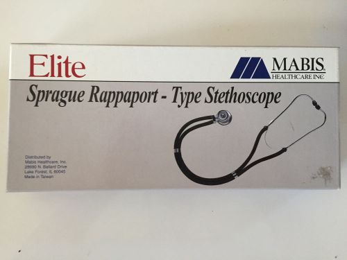 NEW Mabis Healthcare Elite Sprague Rappaport Type Stethoscope black