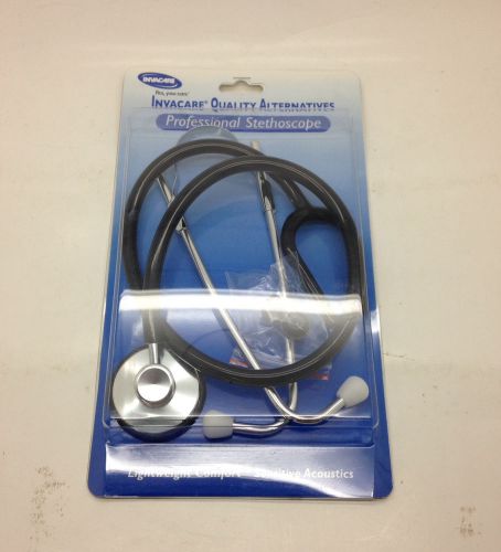 Invacare Dual Head Economy Physician Stethoscope, Black, New