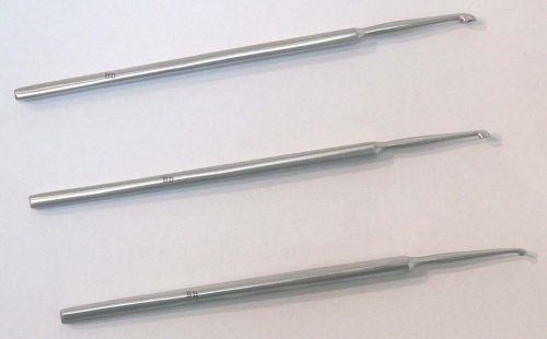 3 Pcs Set Meyhoefer Chalazion Ear Curette Surgical, ENT,Instruments Good Quality