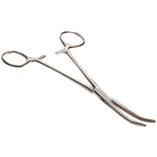 Set of 6 pairs 8&#034; curved hemostat forceps locking clamps - stainless steel for sale