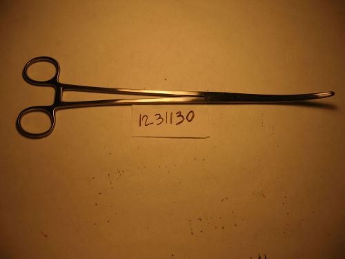 ROCHESTER/ PEAN HEMOSTAT FORCEP CURVED/SERRATED &#034;12&#034;