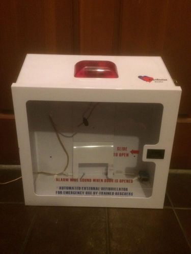 Heartstation rc5000w recessed aed cabinet - 17&#034; x 16&#034; x 6.25&#034; - alarm - strobe for sale