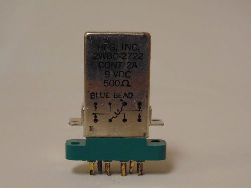 HI-G INC 2WBC-2722 RELAY 9VDC BLUE BEAD (C4-2-41A)