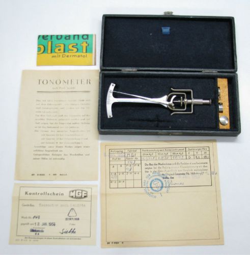 VINTAGE 1953 GERMAN TONOMETER DDR MGF EAST GERMANY BERLIN BOX SEE »