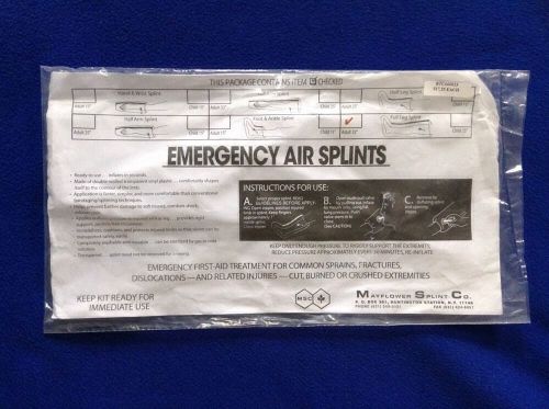 NOS Emergency Air Splint Mayflower Splint Co. Adult 32&#034; Full Leg Splint