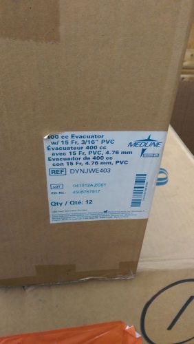 Medline 400cc Evacuator w/ 15 Fr, 3/16&#034; PVC DYNJWE403 - Box of 12