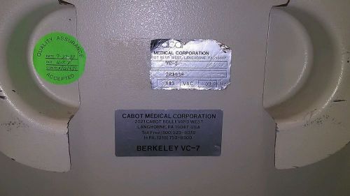 Berkeley VC 7 liposuction machine
