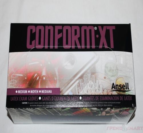 Ansell Comfort XT Medium Powder Free Latex Gloves 100 Count