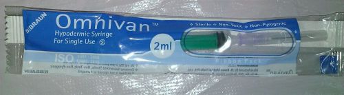 500 X 2 ml B.BRAUN OMNIVAN Syringes Sharp Tip FREE SHIPPING