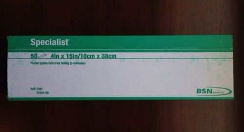 BSN Medical Specialist Plaster Splints 4&#034;x15&#034; 50 per box #7391 NEW Extra Fast