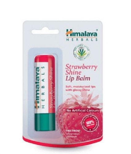 5X Himalaya Herbal Strawberry Shine Lip Balm -Strawberry Seed oil apricot kernel