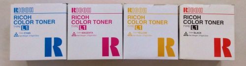 RICOH Type L1 Toner CMYK Set Genuine NIB 887908 887902 887896 887890