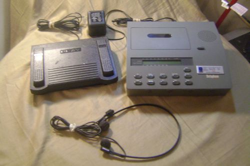 Dictaphone  Model 2750 Standard Cassette Express Writer + Foot Switch &amp; Head Set