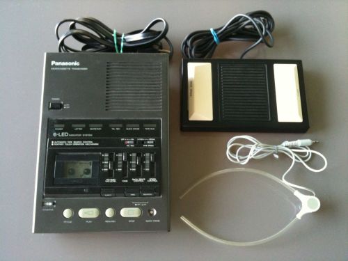 Panasonic transcription microcassette dictation recorder machine for sale