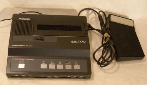 Olympus pearlcorder t1010 microcassette transcriber with pedal for sale