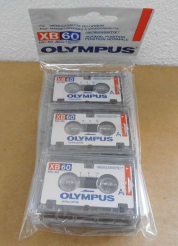 3 x olympus micro-cassette fur diktiergerat  xb60 mc-60 xb60 xb-60 for sale