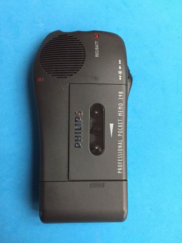 Philips Pocket Memo Dictaphone Dictation Machine Voice Recorder Model 398