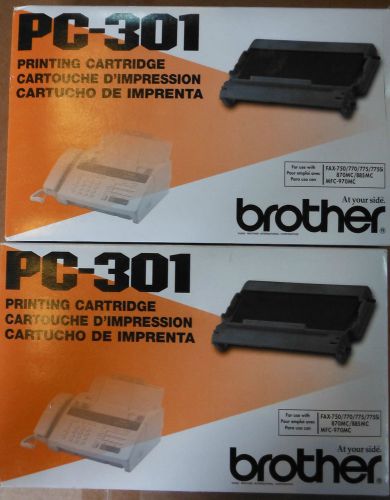 Brother PC-301 Printing Fax Cartridge Lot 2 FAX 750 770 775 775Si 870MC 885MC