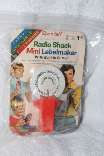 Vintage 70s Radio Shack Mini Label Maker 68-1020, made by Dymo