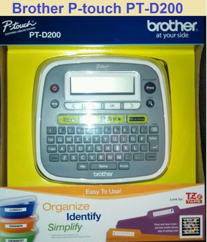 New brother pt-d200 p-touch electronic labeling system label maker +starter tape for sale
