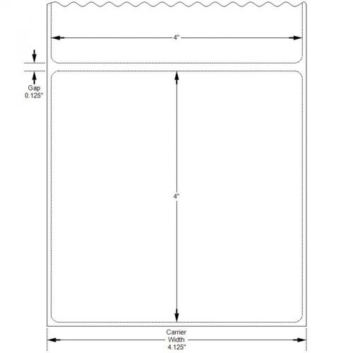 4&#034; X 4&#034; Inkjet White Semi Gloss Paper Labels to fit Primera® LX900 Printer