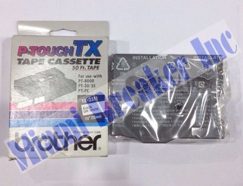 Brother TX-2411 Black On White P-touch Tape