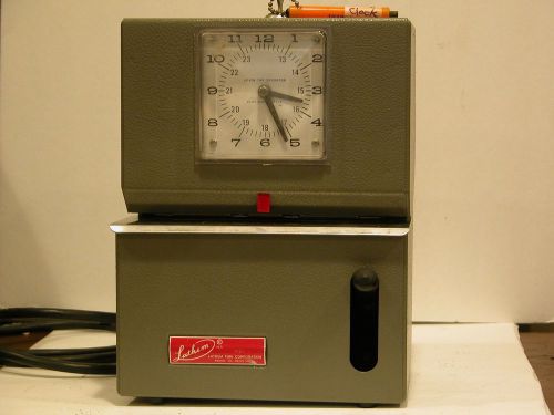 Lathem 2121 Heavy Duty Time Recorder Clock Timeclock with key Works