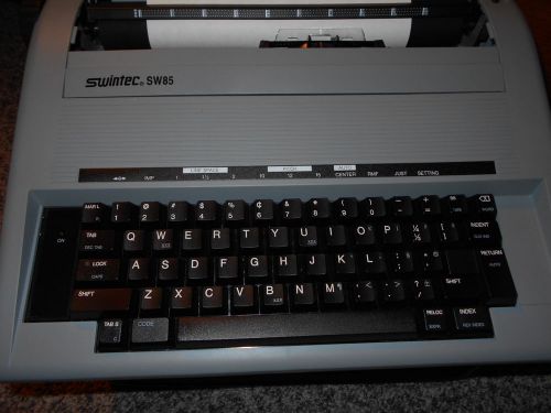 Vintage Swintec Electric Typewriter With Original Box &amp; Instructions New Ribbon