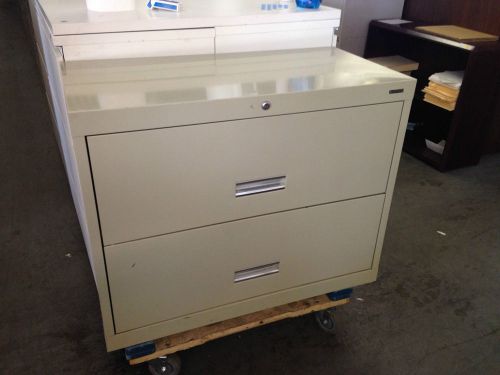 **2 DRAWER LATERAL SIZE FILE CABINET by ANDERSON HICKEY Co w/LOCK&amp;KEY 36&#034;W**