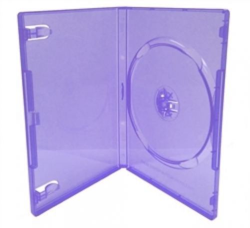 50 standard clear purple color single dvd cases for sale
