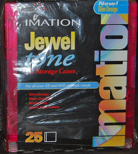 Imation Empty Slimline CD Storage Cases - Jewel Case 25 Pack