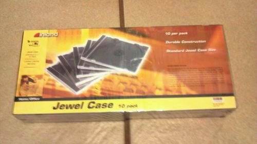 CD Jewel Cases 10 Pack Black Inland New Unopened