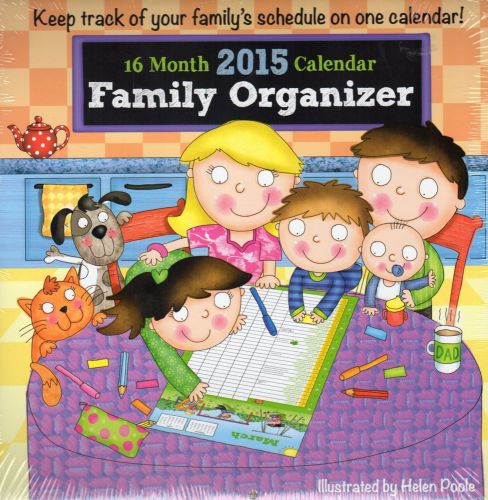 16 Month 2015 Calendar Family Organizer 12 x 12 Keep Track of Schedule New