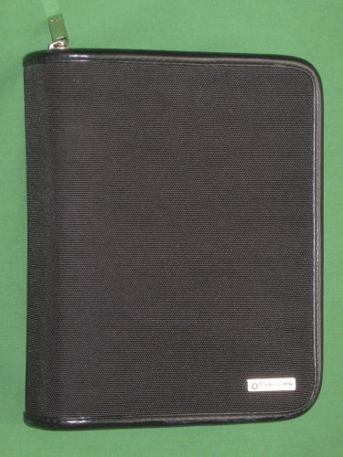 Compact ~1.25&#034;~ black nylon sport franklin covey planner zipper organizer 3514 for sale