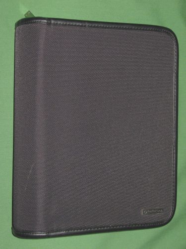 Classic ~ 1.5&#034; ~ black nylon sport franklin covey planner zipper binder 5914 for sale
