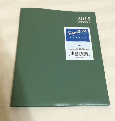 2015 Signature Series Dated Day Planner Calendar Weekly  8X10 SEA GREEN