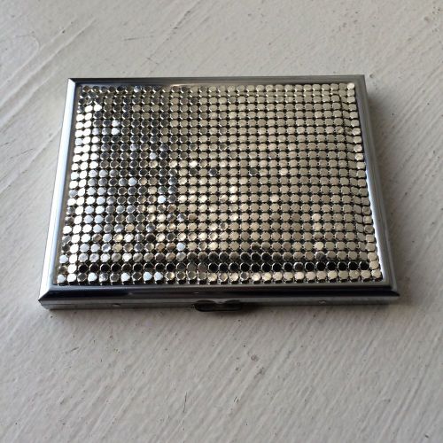 Stainless Steel Business Credit Name Card Holder Box Case Silver Color