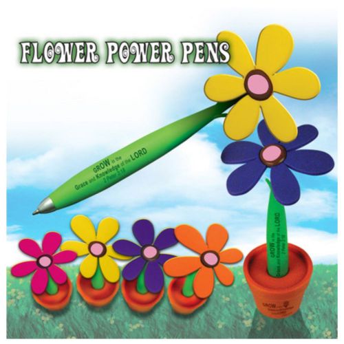 Flower Pot Pen Set : Flower Power Desk Accessories: Christian Gift: Writing Pens