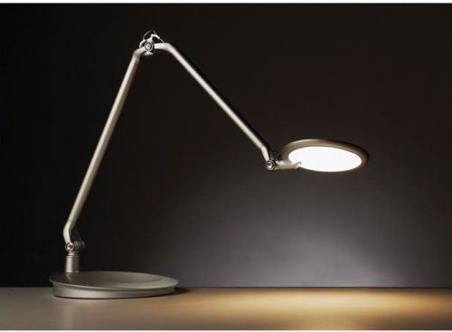 HUMANSCALE ELEMENT DISC LED TASK LIGHT LAMP W/ BASE SILVER (New in Box)