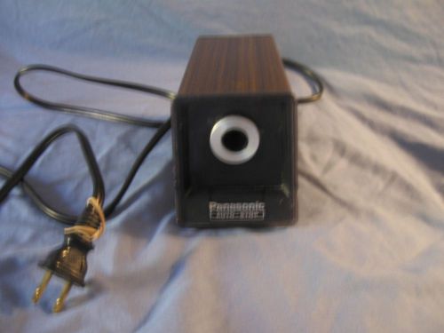 Vtg Panasonic Auto Stop Electric Pencil Sharpener- Works Well