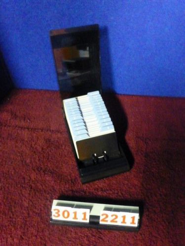 ROLODEX TYPE BATES ADDRESS CARD COVERED TRAY (PRE-OWNED)