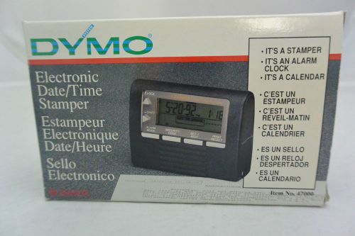 DYMO Electronic Date Time Stamper Item No 47000 Alarm Clock Calendar Office#2183