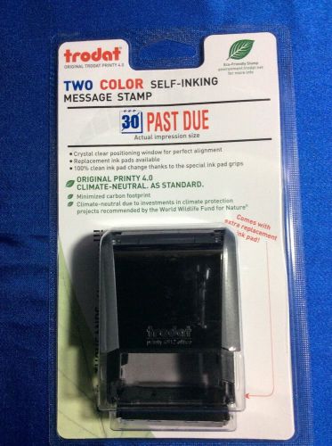 30 PAST DUE Message Stamp Two Color Self-Inking Trodat New# 46081